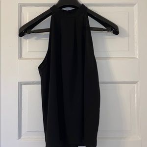 Black sleeveless top